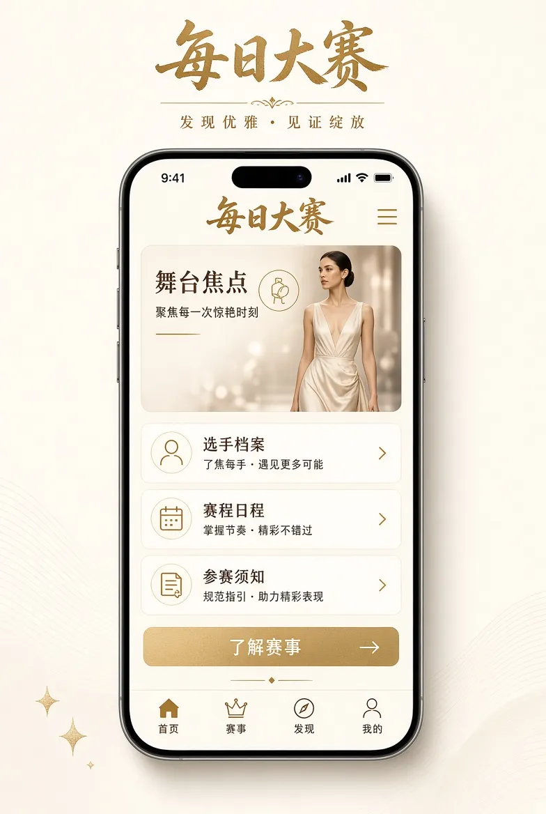 每日大赛APP界面示意